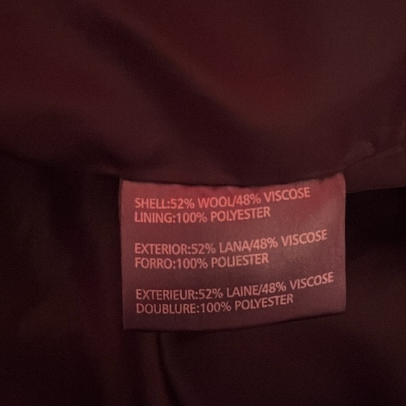 Liz Claiborne Black Wool Coat with Hood - Picture 3 of 4